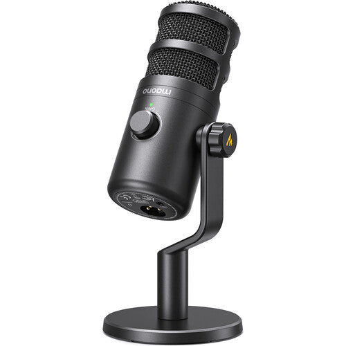 MAONO PD100 XLR podcast microphone Kenya side profile showing metal body and XLR connector
