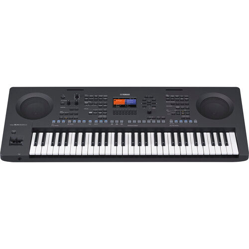 Yamaha PSR-SX620 arranger keyboard Kenya straight-on top view showing full 61-key layout and color LCD`