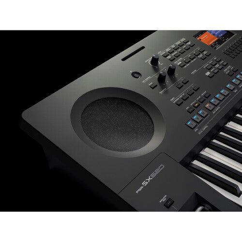 Yamaha PSR-SX620 arranger keyboard Kenya USB port and headphone jack detail on right end panel`