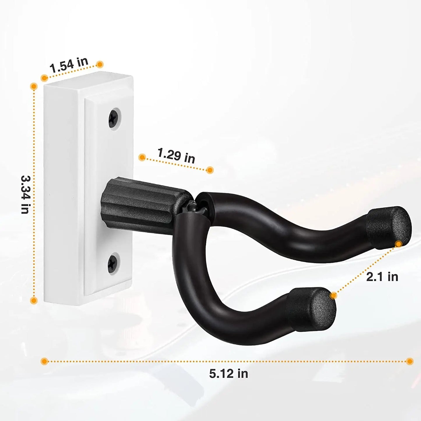 2 Pack Guitar Wall Mount Hanger – For Acoustic, Electric Guitar, Bass, Mandolin, Banjo, Ukulele, Anti - Slip V - Shape Design - ZAMAR AUDIO SOLUTIONS