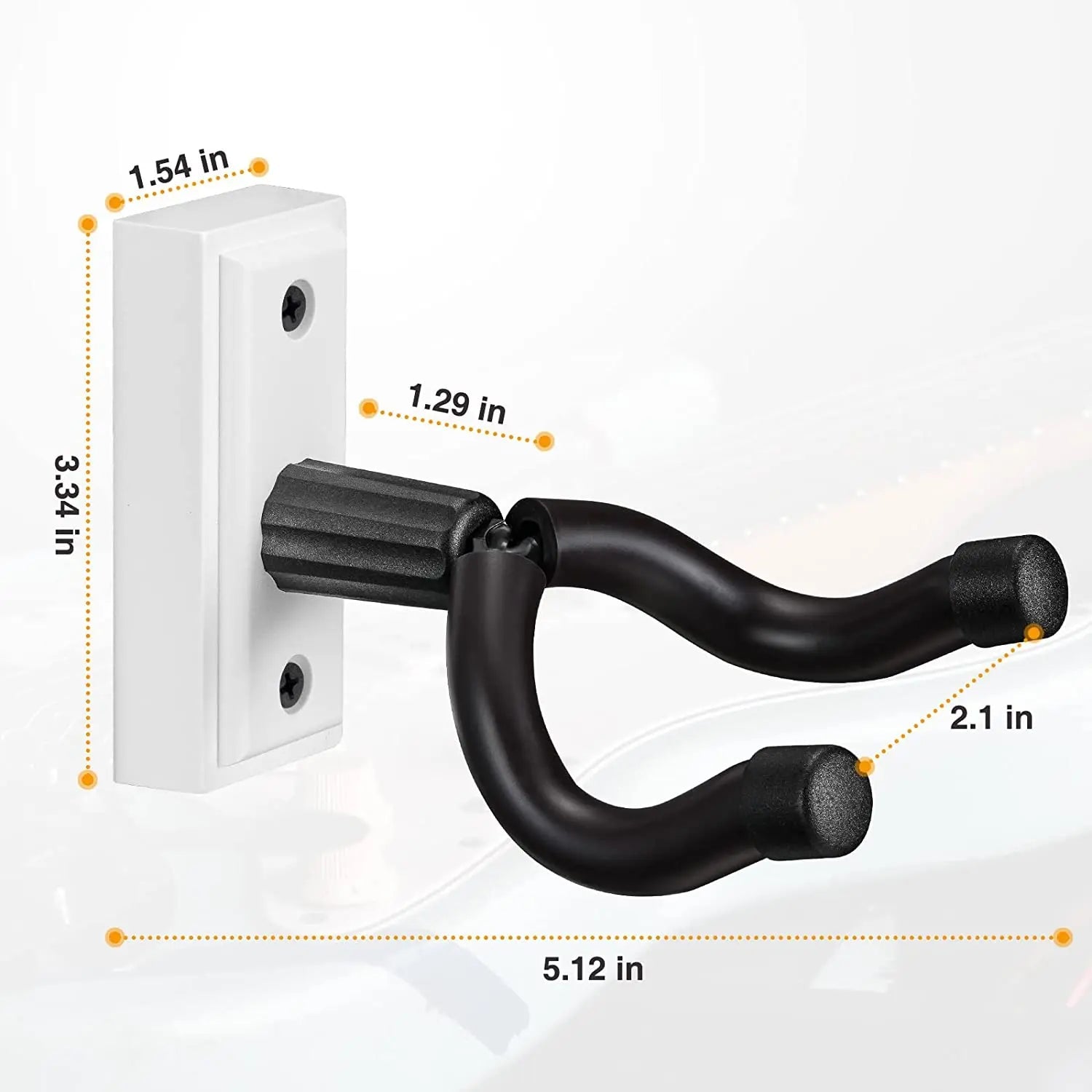 2 Pack Guitar Wall Mount Hanger – For Acoustic, Electric Guitar, Bass, Mandolin, Banjo, Ukulele, Anti - Slip V - Shape Design - ZAMAR AUDIO SOLUTIONS