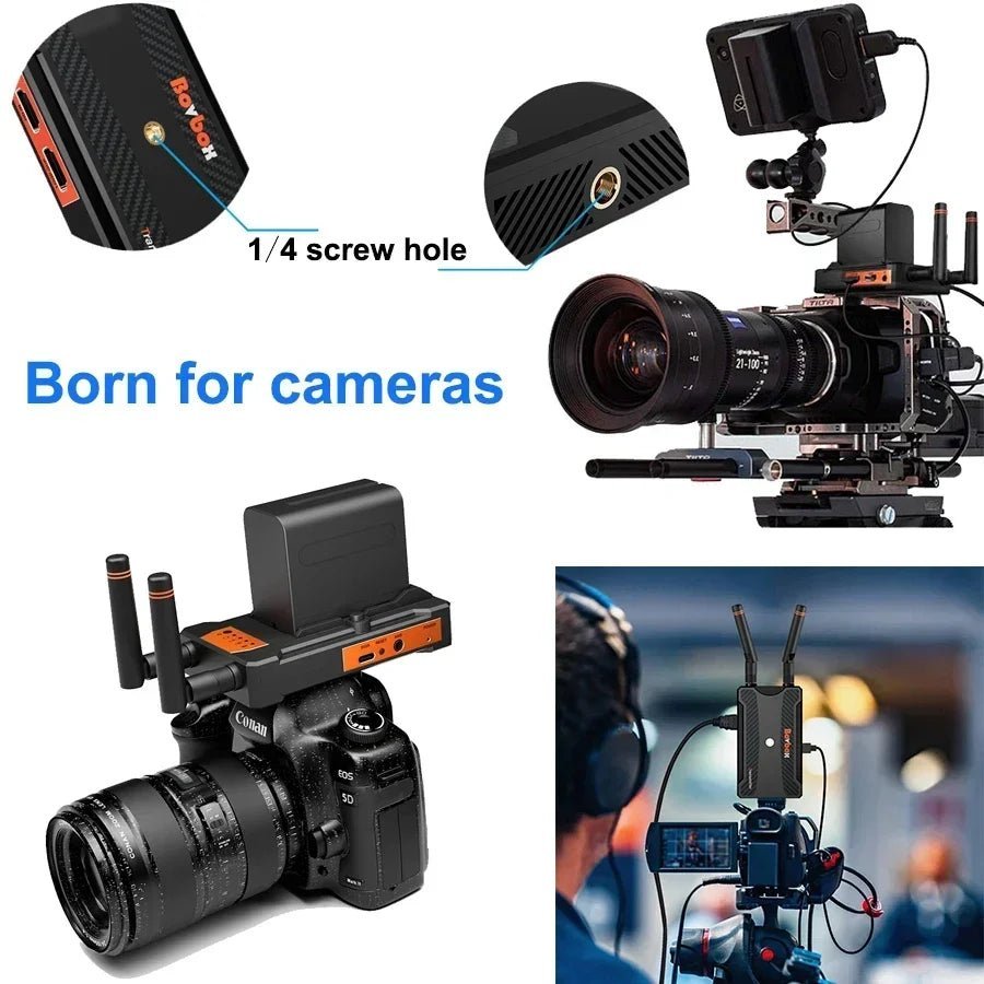 200m Wireless HDMI Extender Video Transmitter and Receiver – For YoloBox Pro, PS4, PC, Camera Live Streaming to TV/Monitor, Battery-Supported - ZAMAR AUDIO SOLUTIONS