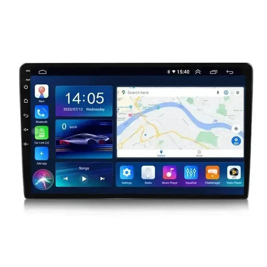 2025 9-Inch 1-Din Android Car Stereo Radio – Built-in GPS, Touch Screen, USB, 3G/4G Sim Card, WiFi for Amplifier and Player - ZAMAR AUDIO SOLUTIONS