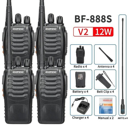 2/4PCS Baofeng BF-888S V2 Walkie Talkie – Dual Band Portable Long Range UHF 400-470MHz Ham Two Way Radio with USB Charging for Hunting and Outdoor Activities - ZAMAR AUDIO SOLUTIONS