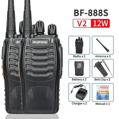 2/4PCS Baofeng BF - 888S V2 Walkie Talkie – Dual Band Portable Long Range UHF 400 - 470MHz Ham Two Way Radio with USB Charging for Hunting and Outdoor Activities - ZAMAR AUDIO SOLUTIONS