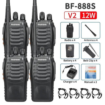 2/4PCS Baofeng BF-888S V2 Walkie Talkie – Dual Band Portable Long Range UHF 400-470MHz Ham Two Way Radio with USB Charging for Hunting and Outdoor Activities - ZAMAR AUDIO SOLUTIONS