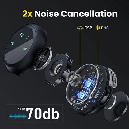 2in1 Wireless Lavalier Lapel Microphone – For iPhone, iPad, Android, Magnetic Clip, Charging Case, Live Broadcast, Video Vlog - ZAMAR AUDIO SOLUTIONS