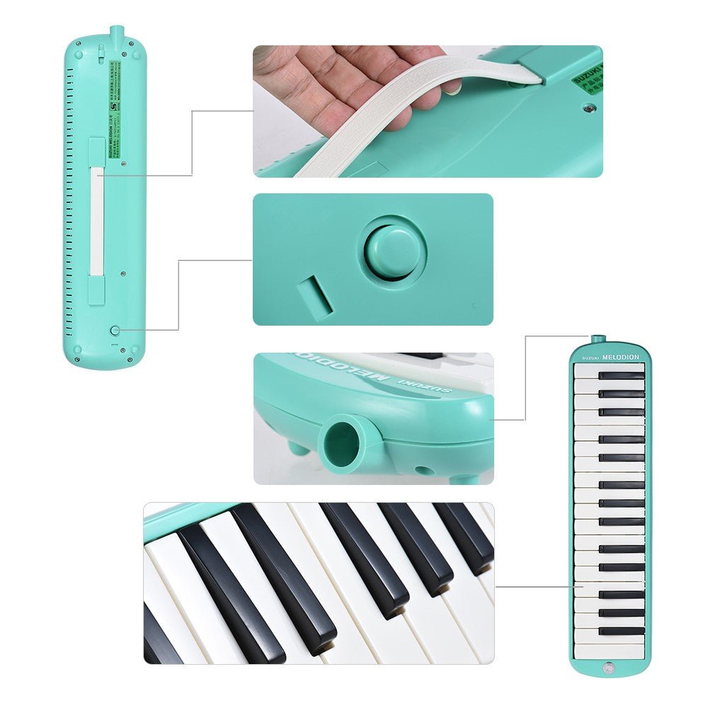 Melodica Kenya mouthpiece and flexible tube included — free-reed wind keyboard