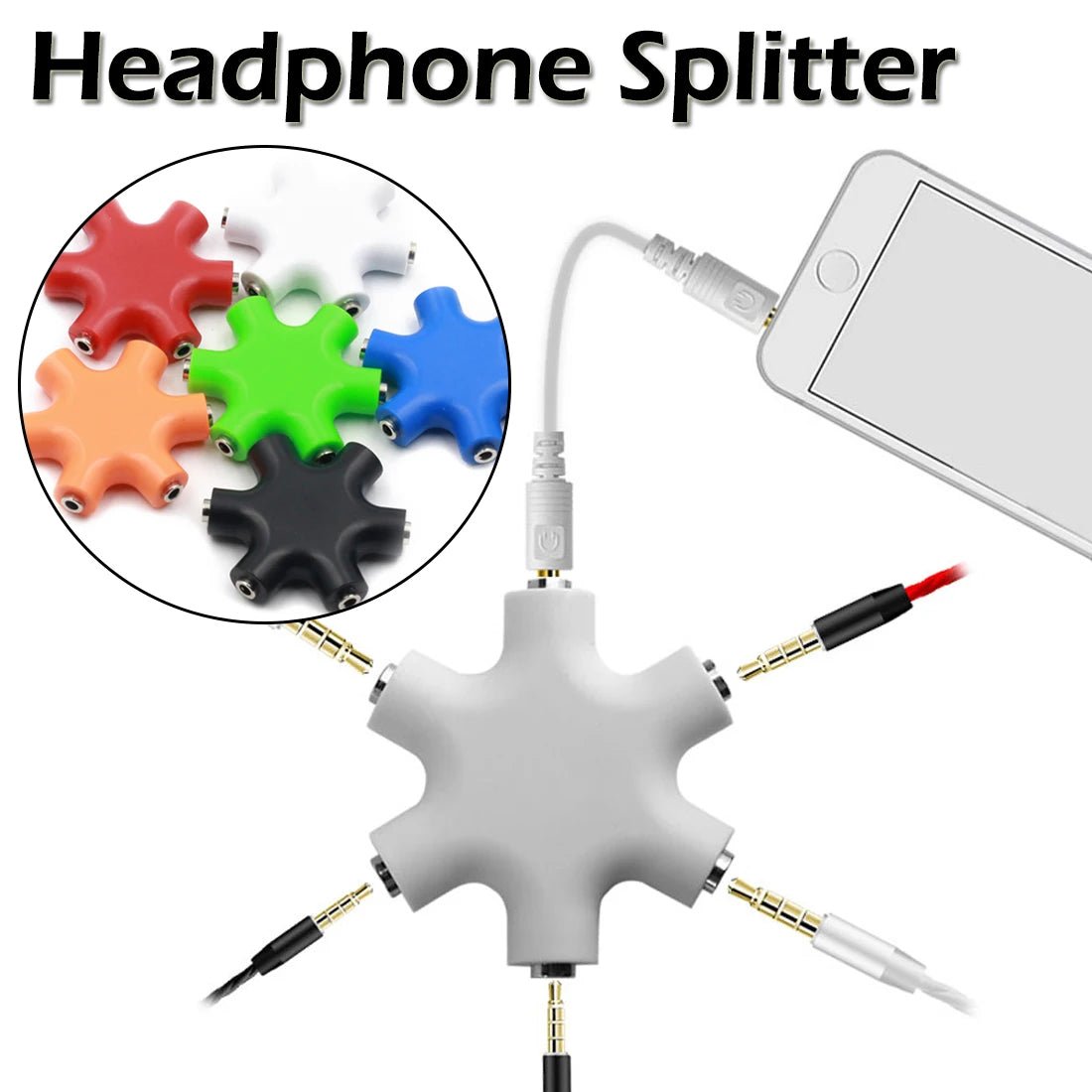 3.5mm Earphone Audio Splitter Adapter – 1 to 2/3/4/5 Jack in Kenya | 15–25 Days Delivery - ZAMAR AUDIO SOLUTIONS