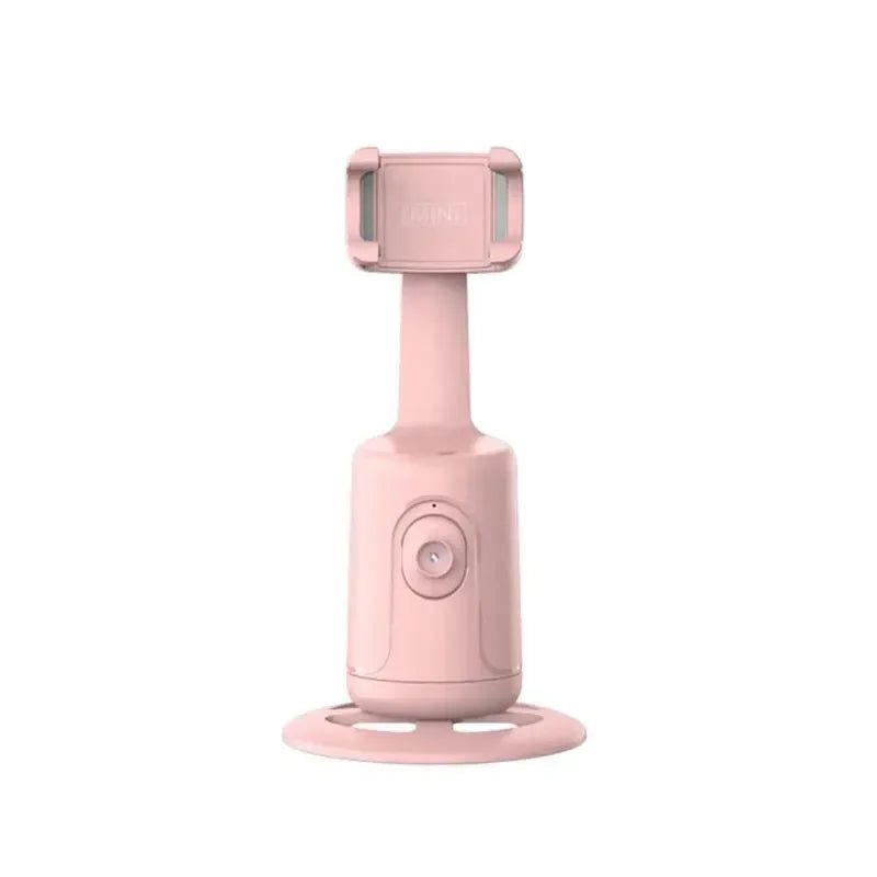 360 face tracking phone holder Kenya white color variant, full unit with MINI clamp on white background