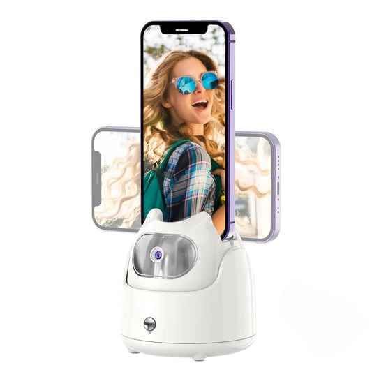 360° Rotation Automatic Face Tracking Gimbal Mobile Phone Holder – APP-Free AI Face Recognition Phone Tripod for Live Vlog Video - ZAMAR AUDIO SOLUTIONS