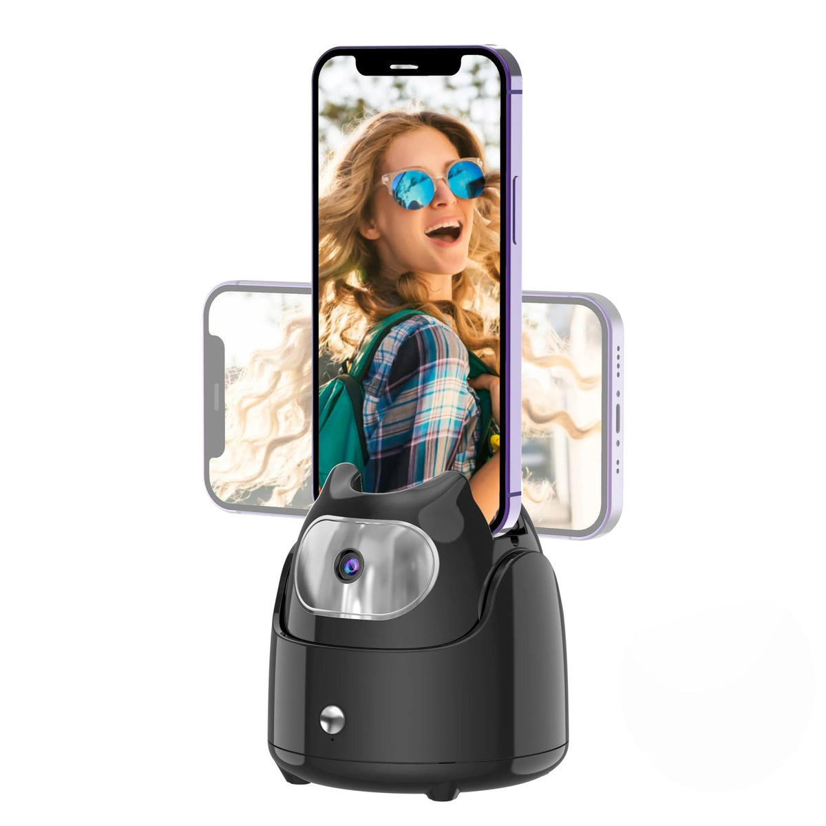 360° Rotation Automatic Face Tracking Gimbal Mobile Phone Holder – APP-Free AI Face Recognition Phone Tripod for Live Vlog Video - ZAMAR AUDIO SOLUTIONS