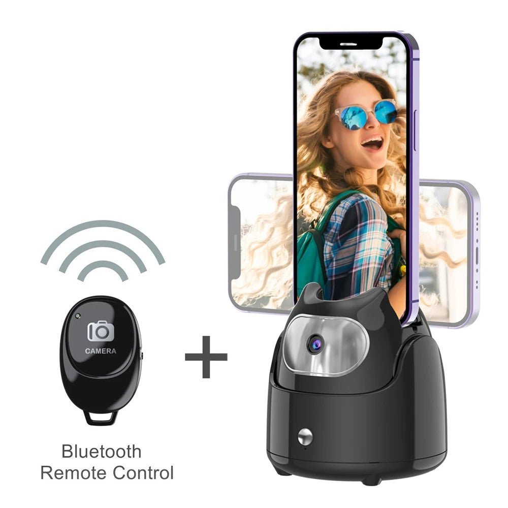 360° Rotation Automatic Face Tracking Gimbal Mobile Phone Holder – APP-Free AI Face Recognition Phone Tripod for Live Vlog Video - ZAMAR AUDIO SOLUTIONS