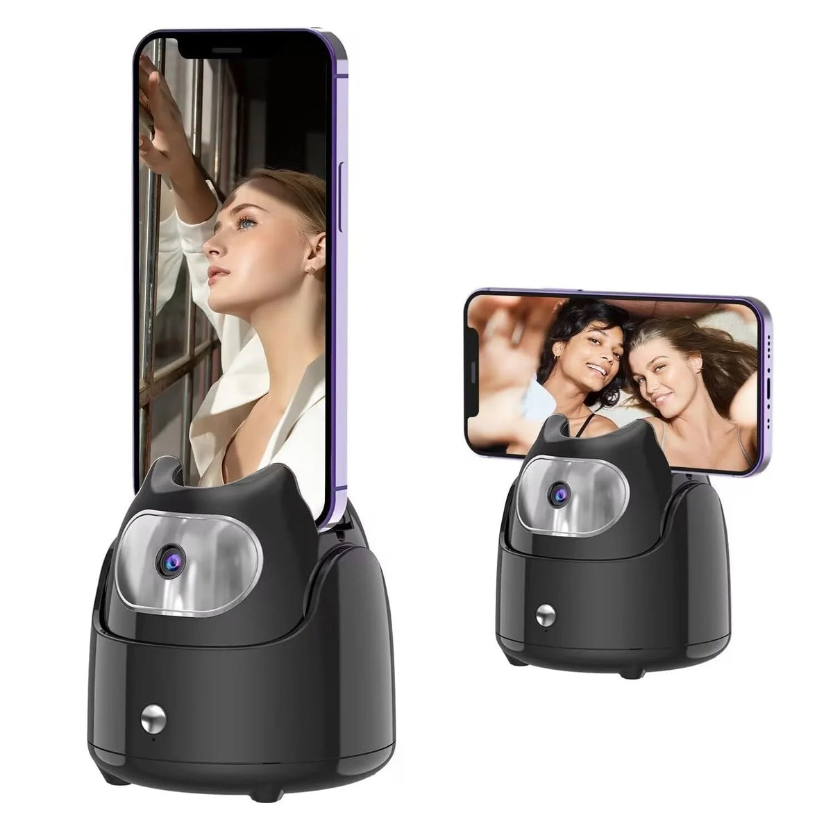 360° Rotation Automatic Face Tracking Gimbal Mobile Phone Holder – APP-Free AI Face Recognition Phone Tripod for Live Vlog Video - ZAMAR AUDIO SOLUTIONS