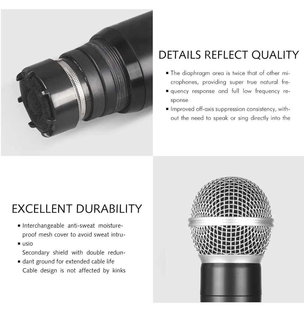 4 - Channel UHF Wireless Handheld Microphone System – Fixed Frequency Dynamic Mics for Karaoke, Weddings, Church & Live Performances - ZAMAR AUDIO SOLUTIONS