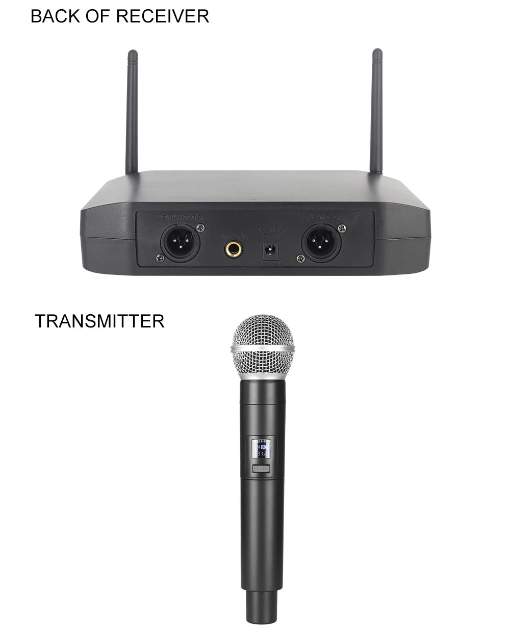 4 - Channel UHF Wireless Handheld Microphone System – Fixed Frequency Dynamic Mics for Karaoke, Weddings, Church & Live Performances - ZAMAR AUDIO SOLUTIONS