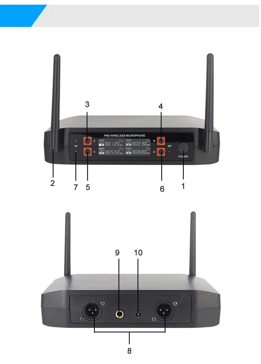 4 - Channel UHF Wireless Handheld Microphone System – Fixed Frequency Dynamic Mics for Karaoke, Weddings, Church & Live Performances - ZAMAR AUDIO SOLUTIONS