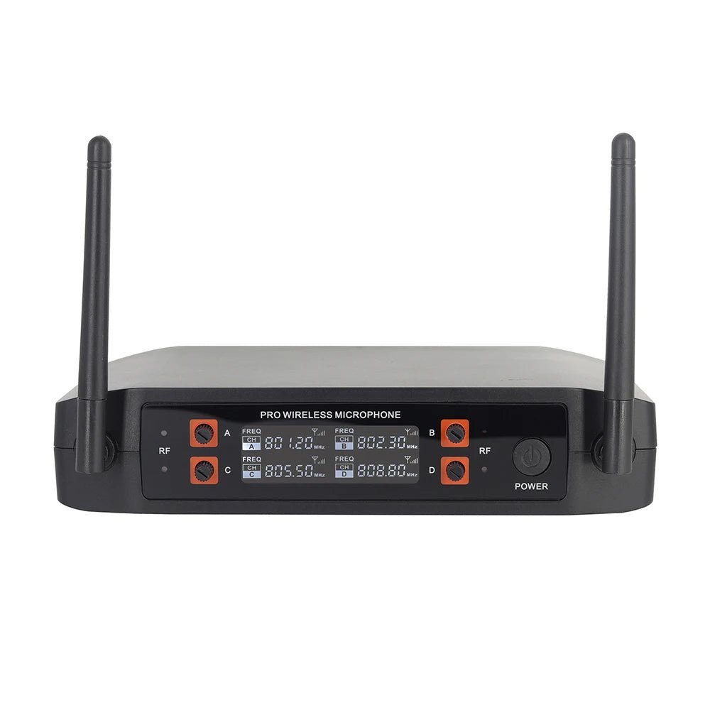 4 - Channel UHF Wireless Handheld Microphone System – Fixed Frequency Dynamic Mics for Karaoke, Weddings, Church & Live Performances - ZAMAR AUDIO SOLUTIONS