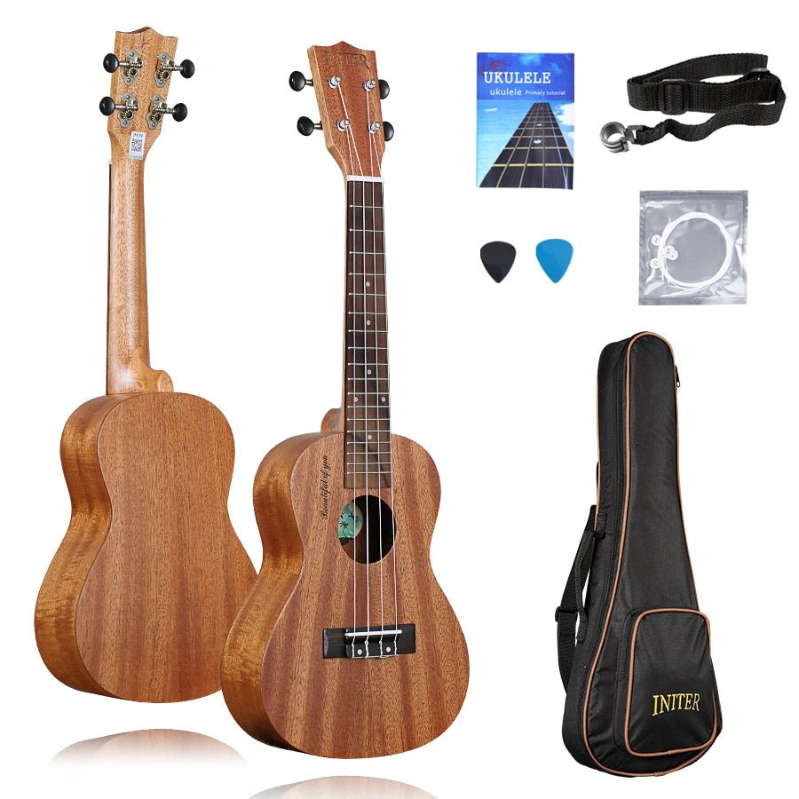 4 Strings 21 Inch Ukulele – Hawaiian Acoustic Musical Guitar, Mahogany with Satin Finish, Ideal Gift for Guitar Music Lovers - ZAMAR AUDIO SOLUTIONS
