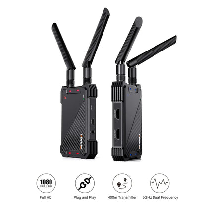 400M Wireless HDMI Extender Video Transmitter and Receiver – Plug & Play Dual Display for Laptop, PC, TV Box, Camera to TV, Projector - ZAMAR AUDIO SOLUTIONS