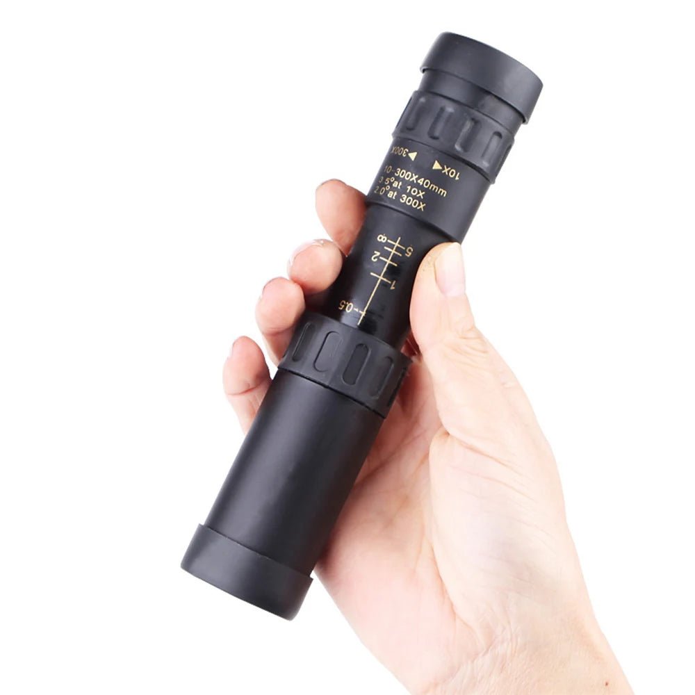 4K 10 - 300X40mm Monocular Telescope – Super Telephoto Zoom, Portable with Optional Tripod and Clip for Camping, Travel, Outdoor Activities - ZAMAR AUDIO SOLUTIONS