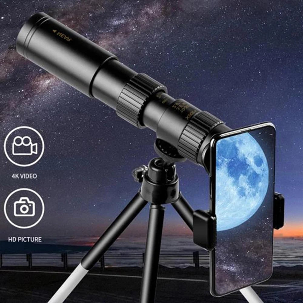 4K 10 - 300X40mm Monocular Telescope – Super Telephoto Zoom, Portable with Optional Tripod and Clip for Camping, Travel, Outdoor Activities - ZAMAR AUDIO SOLUTIONS