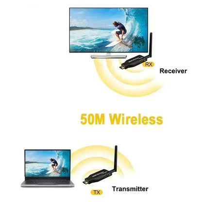 50M Wireless Transceiver Video Transmitter Receiver HDMI Extender – Screen Mirror Adapter for TV, Projector, PC, DVD - ZAMAR AUDIO SOLUTIONS