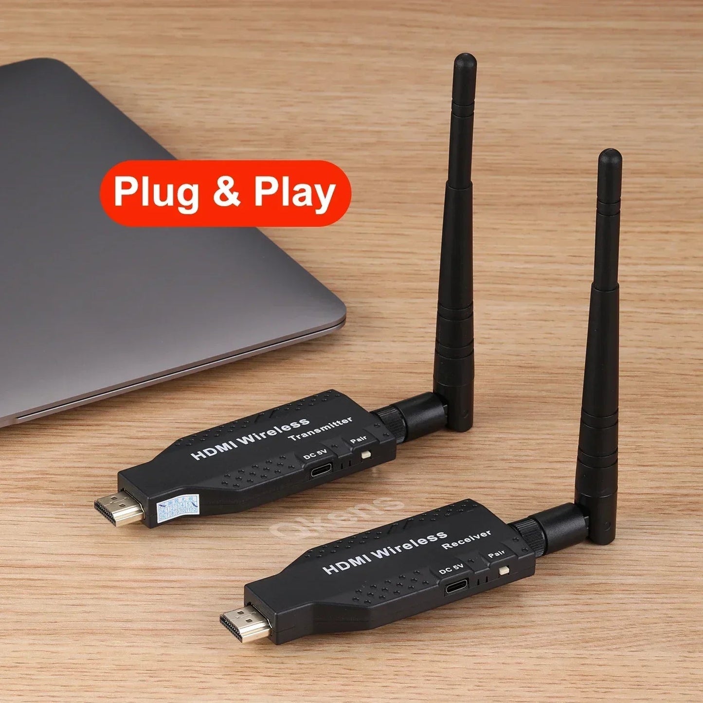50M Wireless Transceiver Video Transmitter Receiver HDMI Extender – Screen Mirror Adapter for TV, Projector, PC, DVD - ZAMAR AUDIO SOLUTIONS