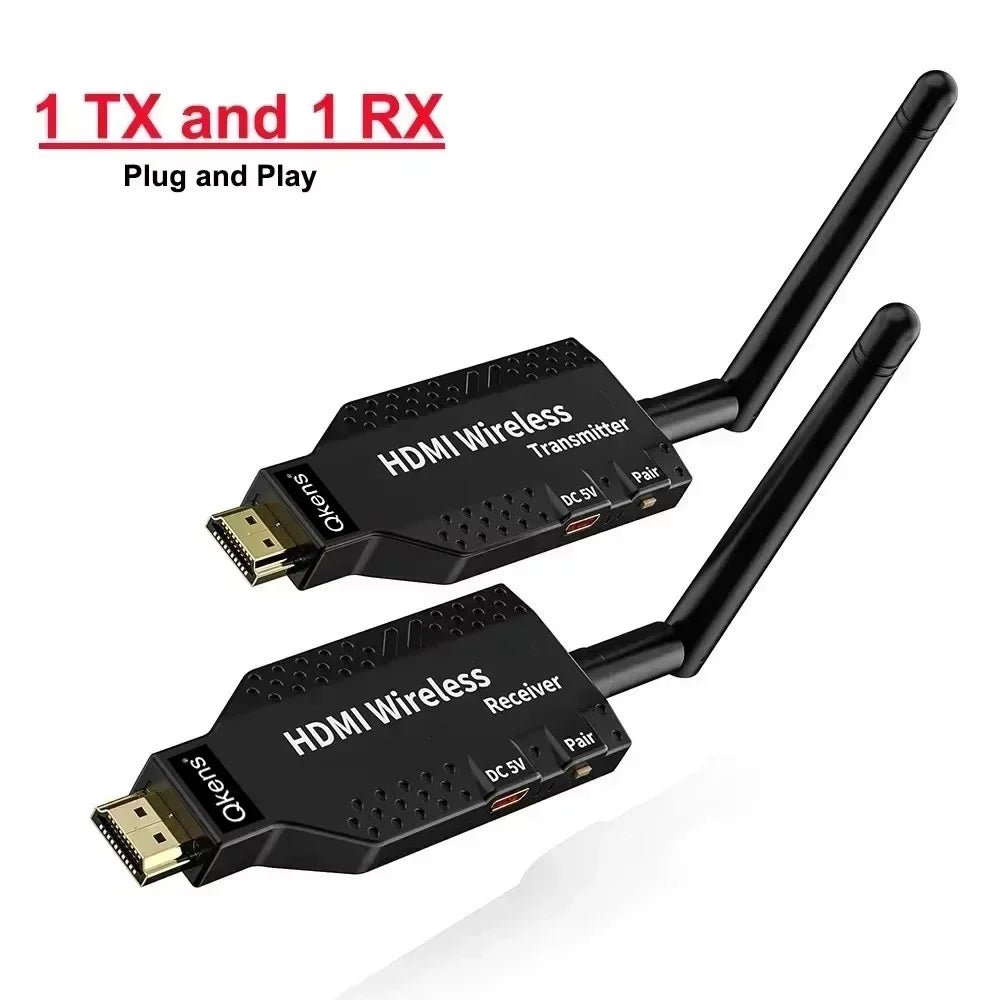 50M Wireless Transceiver Video Transmitter Receiver HDMI Extender – Screen Mirror Adapter for TV, Projector, PC, DVD - ZAMAR AUDIO SOLUTIONS