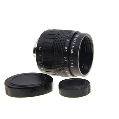 50mm F1.4 CCTV TV Movie Lens – C Mount + Macro Ring for Nikon F AI Mount SLR Cameras (D5600, D5300, D3300, D3400, D750) - ZAMAR AUDIO SOLUTIONS