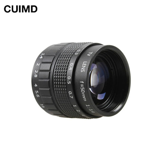 50mm F1.4 CCTV TV Movie Lens – C Mount + Macro Ring for Nikon F AI Mount SLR Cameras (D5600, D5300, D3300, D3400, D750) - ZAMAR AUDIO SOLUTIONS