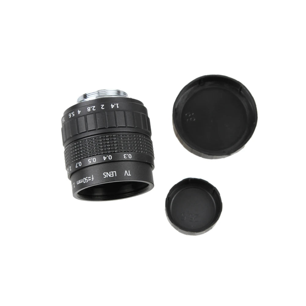 50mm F1.4 CCTV TV Movie Lens – C Mount + Macro Ring for Nikon F AI Mount SLR Cameras (D5600, D5300, D3300, D3400, D750) - ZAMAR AUDIO SOLUTIONS