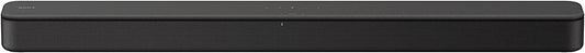 Sony S100F 2ch Single Soundbar showcasing its slim, compact design and sleek black finish.