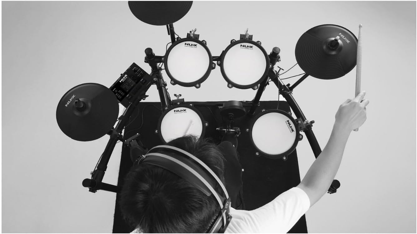 NUX DM‑210 — 8‑Piece Electronic Drum Kit with Mesh Heads & Bluetooth, Nairobi Delivery