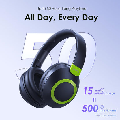 Oraimo BoomPop 2S — Wireless Over‑Ear Headphones with ENC Calls & 50‑Hour Battery, Nairobi Delivery