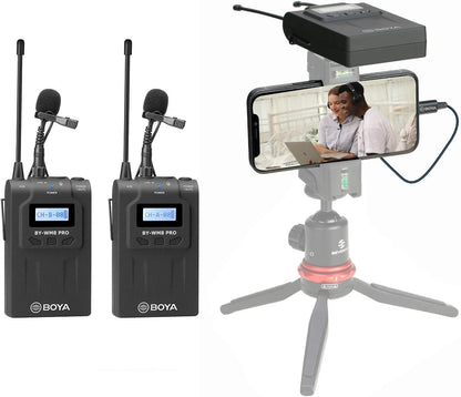 BOYA BY‑WM8 Pro‑K2 receiver front view — dual‑channel wireless mic Kenya
