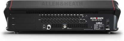 Back view of an Allen & Heath Avantis audio equipment unit on a white background