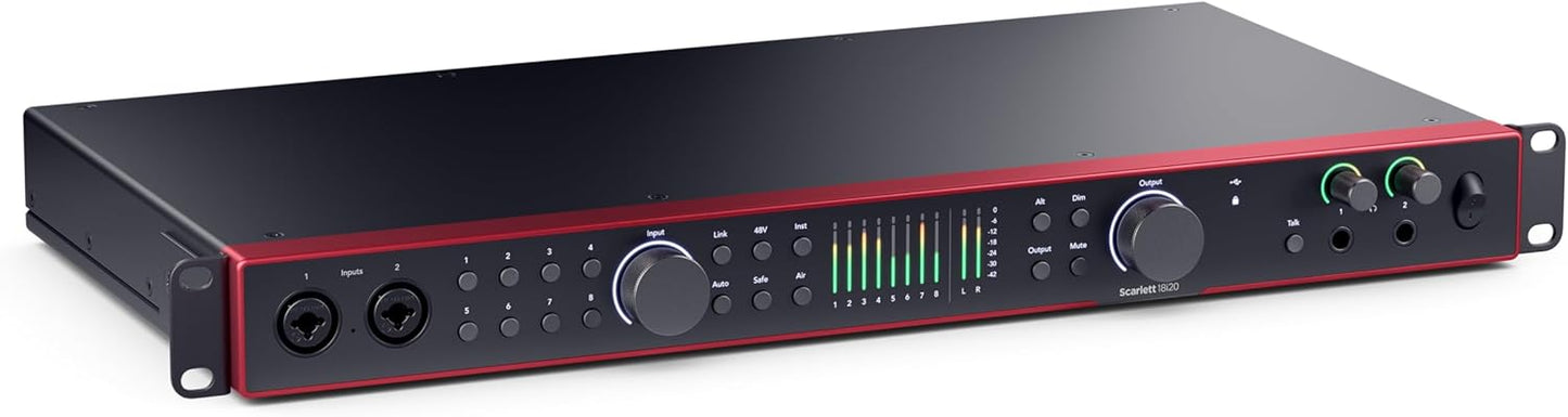 Focusrite Scarlett 18i20 4th Gen — 26‑in/26‑out USB Audio Interface