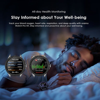 Oraimo Watch Pro NT — 1.43" AMOLED AI Powered Smartwatch with IP68 Water Resistance, Nairobi Delivery