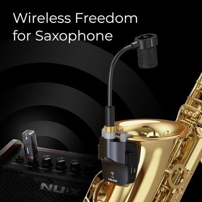 NUX B‑6 — 2.4GHz Wireless Saxophone Microphone System with Charging Case, Nairobi Delivery