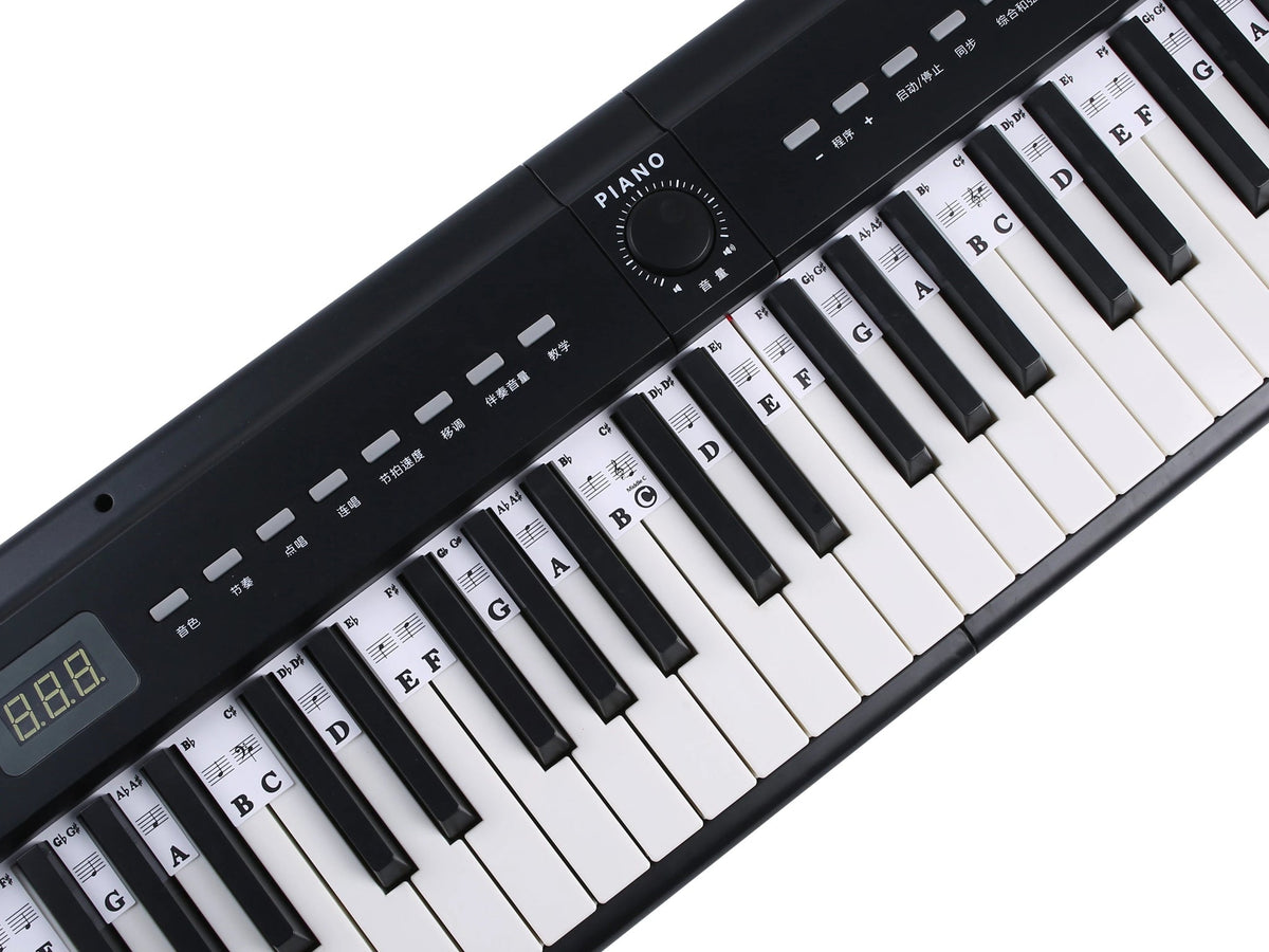 88 Keys Piano Keyboard Note Labels – Silicone Piano Key Stickers Guide for Electronic Organ, Digital Piano, Beginner Note Labels - ZAMAR AUDIO SOLUTIONS