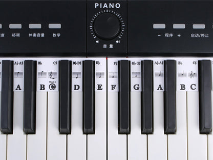88 Keys Piano Keyboard Note Labels – Silicone Piano Key Stickers Guide for Electronic Organ, Digital Piano, Beginner Note Labels - ZAMAR AUDIO SOLUTIONS