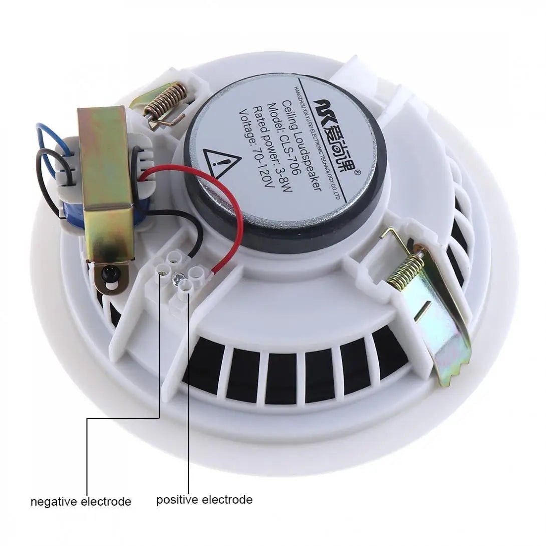 8W Wall - Mounted Ceiling Speaker CLS - 706 – 3D Stereo Background Music System for TV, Public Broadcast, and Hi - Fi Audio - ZAMAR AUDIO SOLUTIONS