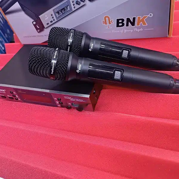 BNK BM 100 wireless microphone side profile showing build quality and grip, available in Kenya