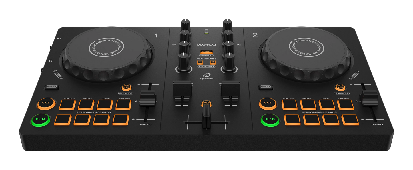 AlphaTheta DDJ‑FLX2 — 2‑Channel DJ Controller with Smart Fader