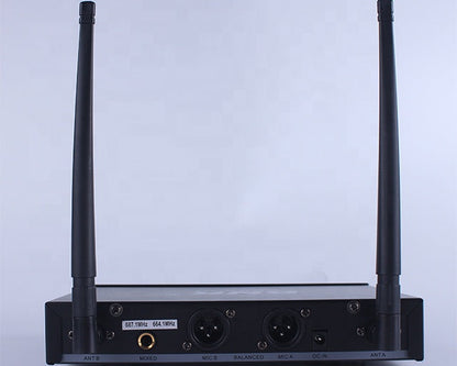 BNK BK8200 Dual‑Channel UHF Wireless Microphone System — 2 Handheld Mics, LCD Receiver & Long‑Range Transmission