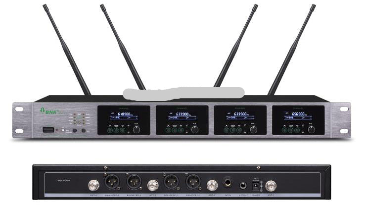 BNK ES400 — 4‑in‑1 Wireless Microphone System (UHF, Multi‑Channel)