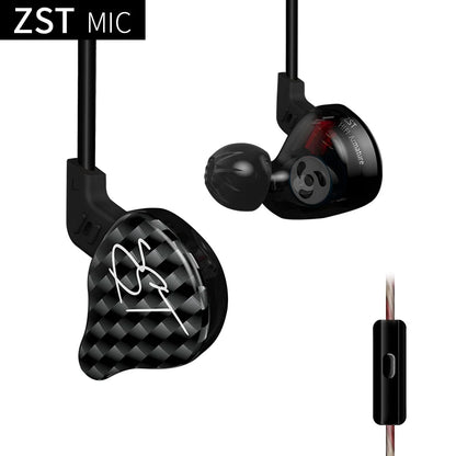 KZ ZST X Hybrid In‑Ear Earphones (Hanging / Ear‑Hook Style)