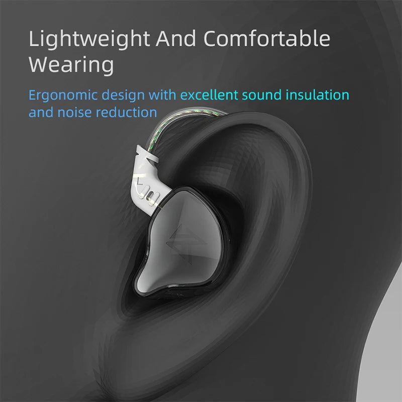 KZ EDC Wired Earphones — Hybrid‑Tuned 10 mm Dynamic In‑Ear Monitor