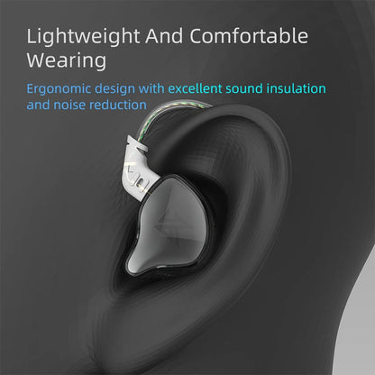 KZ EDC Wired Earphones — Hybrid‑Tuned 10 mm Dynamic In‑Ear Monitor